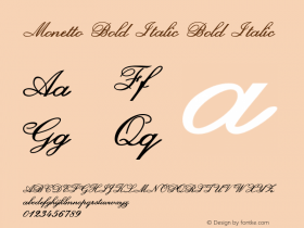 Monetto Bold Italic