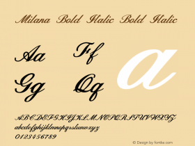 Milana Bold Italic