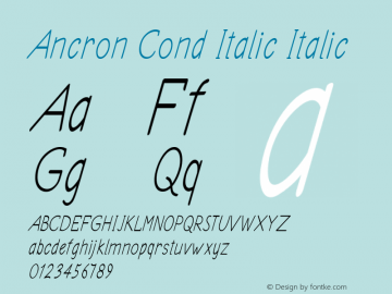 Ancron Cond Italic
