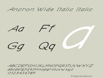 Ancron Wide Italic