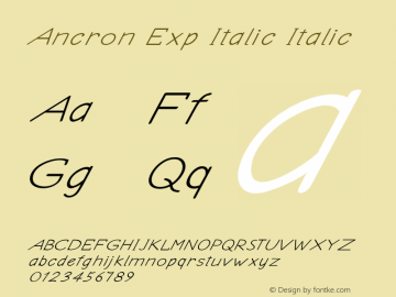 Ancron Exp Italic