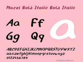 Mazel Bold Italic