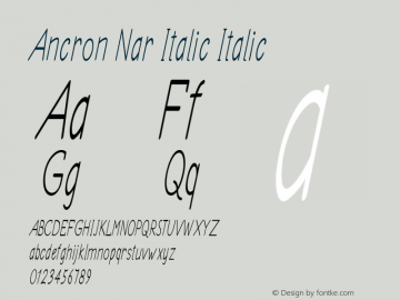 Ancron Nar Italic