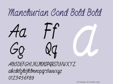 Manchurian Cond Bold