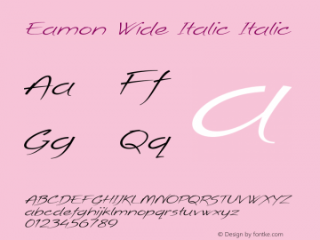 Eamon Wide Italic