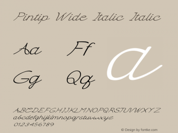 Pintip Wide Italic
