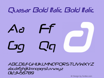 Quasar Bold Italic