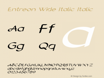 Entreon Wide Italic