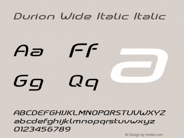 Durion Wide Italic