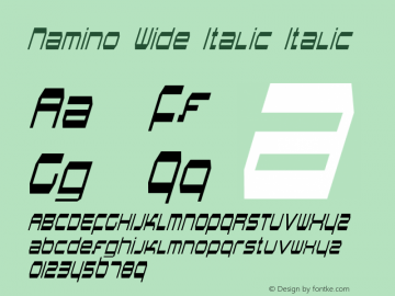 Namino Wide Italic