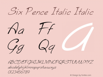 Six Pence Italic