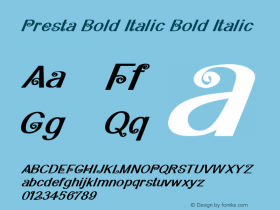 Presta Bold Italic