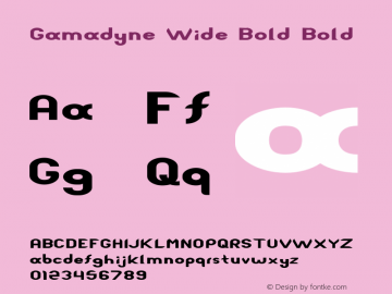 Gamadyne Wide Bold