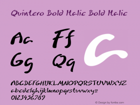 Quintero Bold Italic