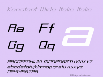 Konstant Wide Italic