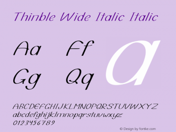 Thinble Wide Italic