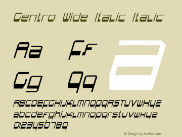 Gentro Wide Italic