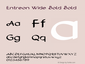 Entreon Wide Bold