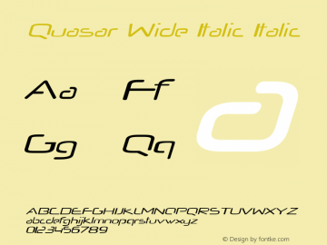 Quasar Wide Italic
