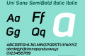 Uni Sans SemiBold Italic