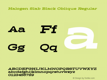 Halogen Slab Black Oblique