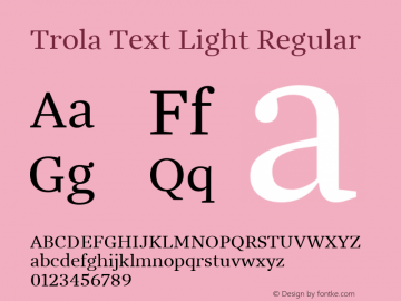 Trola Text Light