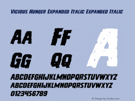 Vicious Hunger Expanded Italic