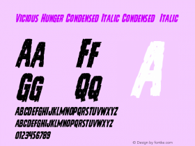 Vicious Hunger Condensed Italic