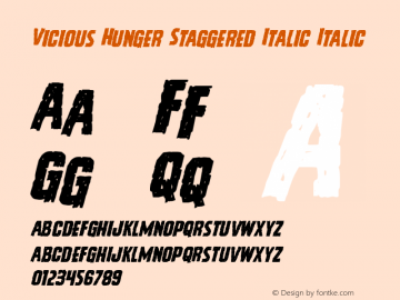 Vicious Hunger Staggered Italic
