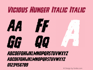 Vicious Hunger Italic