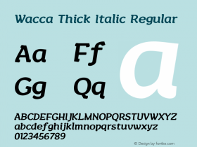 Wacca Thick Italic