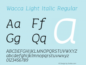 Wacca Light Italic