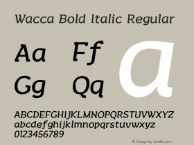 Wacca Bold Italic