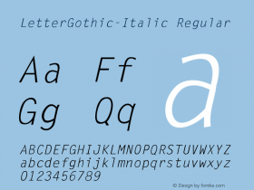 LetterGothic-Italic