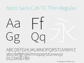 Noto Sans CJK TC Thin