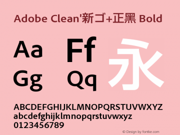 Adobe Clean'新ゴ+正黑