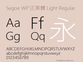 Segoe WP'正黑體 Light