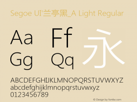 Segoe UI'兰亭黑_A Light