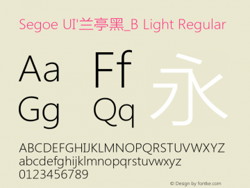 Segoe UI'兰亭黑_B Light