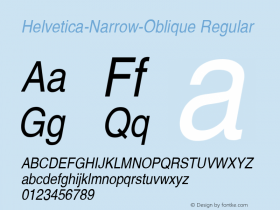 Helvetica-Narrow-Oblique