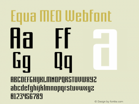 Equa MEO Webfont