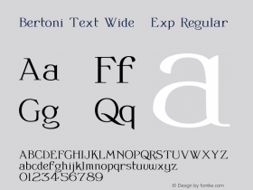 Bertoni Text Wide Exp