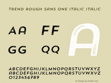 Trend Rough Sans One Italic