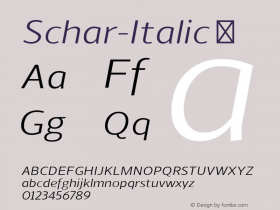 Schar-Italic