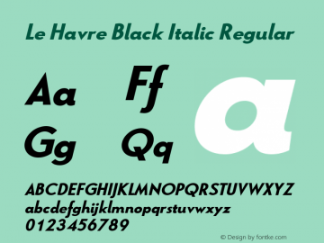 Le Havre Black Italic