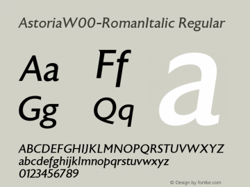 Astoria-RomanItalic