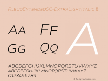 RleudExtendedSC-ExtraLightItalic