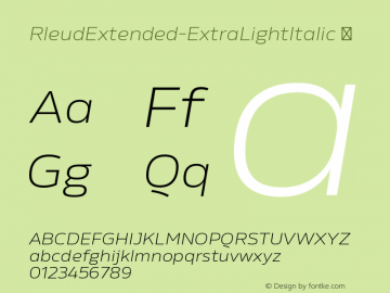 RleudExtended-ExtraLightItalic