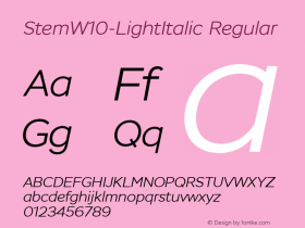 Stem-LightItalic