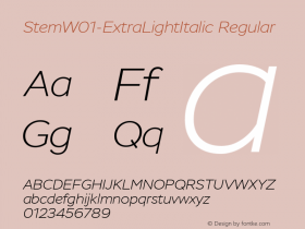 Stem-ExtraLightItalic